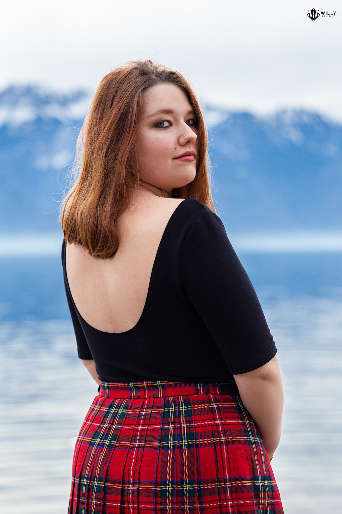 Lara Drozdek-Lambelet au bord du lac Léman